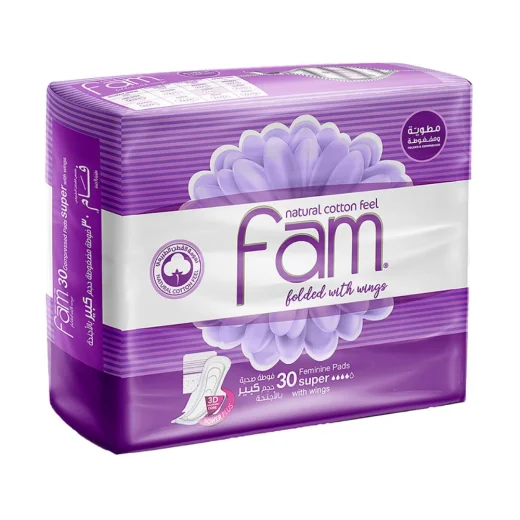 Fam 30 Feminine Pads with Wings
