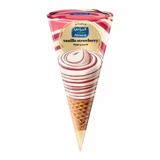Almarai Ice Cream – Vanilla & Strawberry Cone